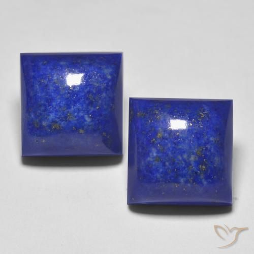 17.83캐럿 스퀘어 라피스 라줄리, 11.1 x 11.1mm 아프가니스탄산, Photo A