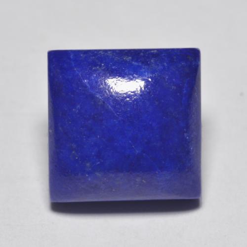 6.77캐럿 천연 강렬한 네이비 블루 라피스 라줄리, 스퀘어, 10.8×10.7 mm, 불투명체