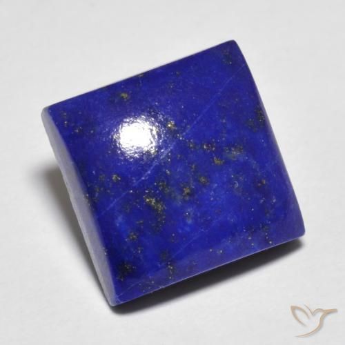 7.03캐럿 천연 다크 블루 라피스 라줄리, 스퀘어, 11×10.9 mm, 불투명체