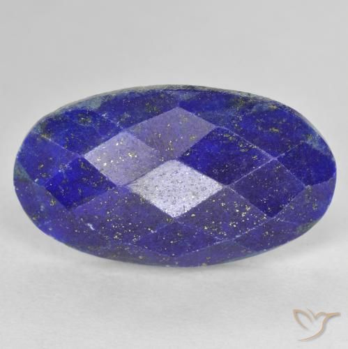 11.96캐럿 천연 딥 이집트 블루 라피스 라줄리, 타원형 컷, 23.9×13.6 mm, 불투명체