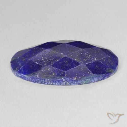 11.96캐럿 천연 딥 이집트 블루 라피스 라줄리, 타원형 컷, 23.9×13.6 mm, 불투명체