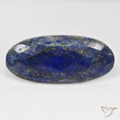 40.24ct 자연스러운 진한 파란색 청금석, 타원형, 불투명체