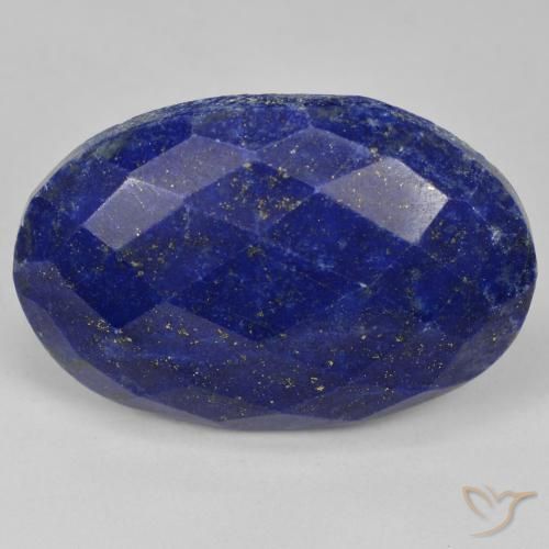 32.58캐럿 천연 매우 깊은 파란색 라피스 라줄리, 타원형 컷, 30.8×20.6 mm, 불투명체