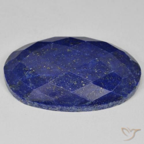 32.58캐럿 천연 매우 깊은 파란색 라피스 라줄리, 타원형 컷, 30.8×20.6 mm, 불투명체