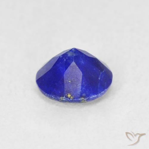 0.79캐럿 천연 밝은 파란색 라피스 라줄리, 라운드 컷, 6.04 mm, 불투명체