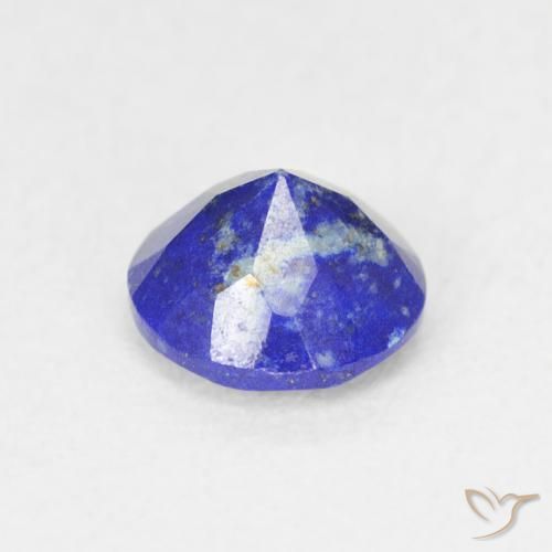 0.85캐럿 천연 밝은 파란색 라피스 라줄리, 라운드 컷, 6.06 mm, 불투명체