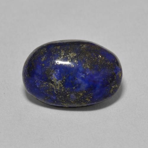 6.77캐럿 천연 매우 깊은 파란색 라피스 라줄리, 타원형 컷, 13.7×9.3 mm, 불투명체