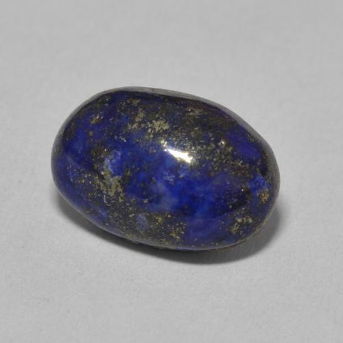 6.77캐럿 천연 매우 깊은 파란색 라피스 라줄리, 타원형 컷, 13.7×9.3 mm, 불투명체