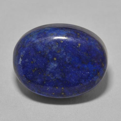 15.53ct 자연스러운 매우 깊은 파란색 청금석, 타원형, 불투명체