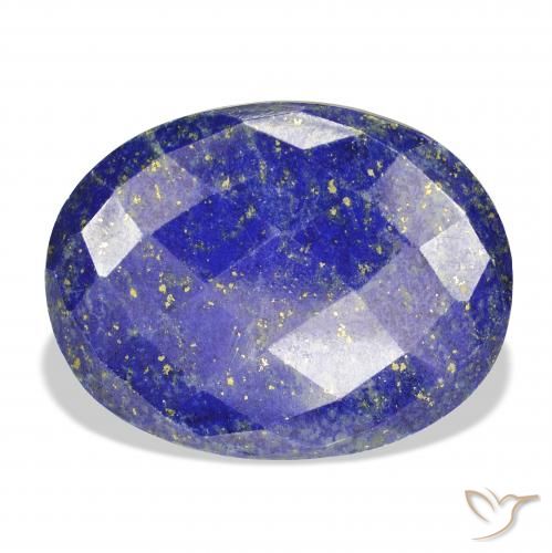 50.98ct 자연스러운 진한 파랑 청금석, 타원형, 불투명체