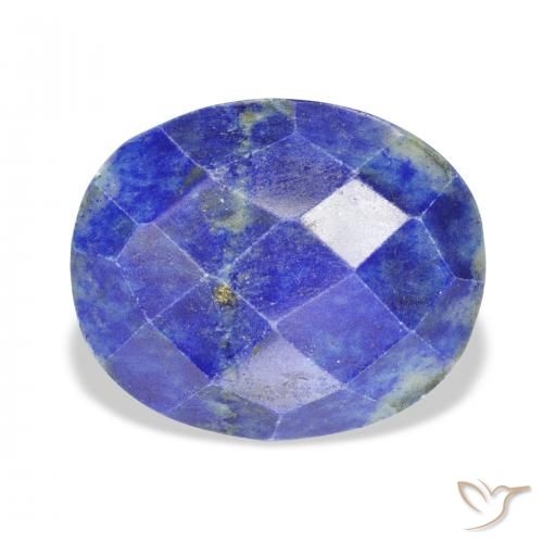 25.71ct 자연스러운 진한 파랑 청금석, 타원형, 불투명체