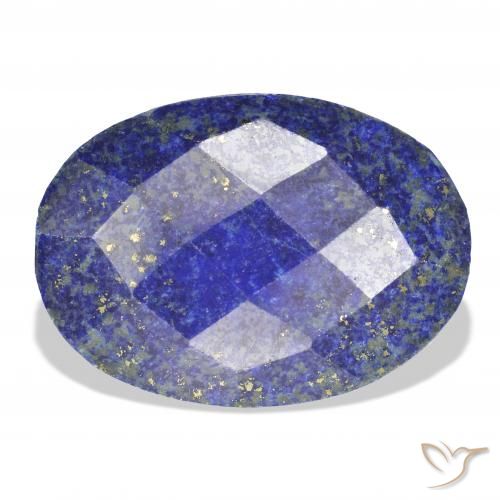 25.54ct 자연스러운 네이비 블루 청금석, 타원형, 불투명체