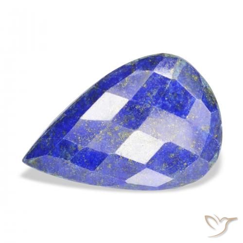 19.59ct 자연스러운 미디엄 블루 청금석, 배 모양, 불투명체