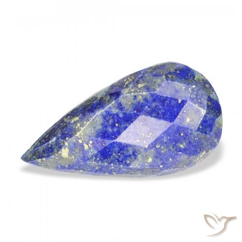 14.24ct 자연스러운 밝은 파란색 청금석, 배 모양, 불투명체