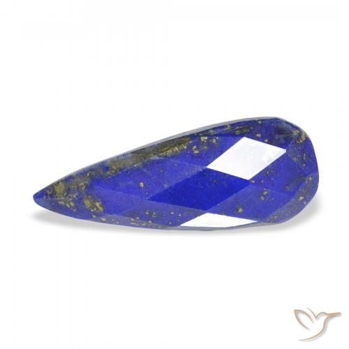 8.60ct 자연스러운 딥 이집트 블루 청금석, 배 모양, 불투명체