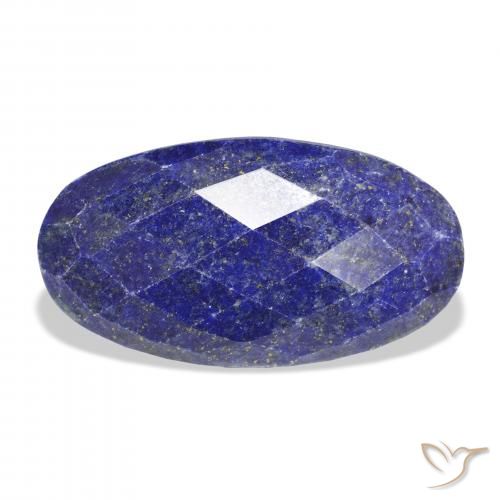 35.60ct 자연스러운 진한 파랑 청금석, 타원형, 불투명체