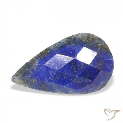 18.64ct 자연스러운 진한 파란색 청금석, 배 모양, 불투명체