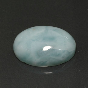 12.97캐럿 천연 그린 블루 라리마, 타원형 컷, 18.1×13 mm, 불투명체