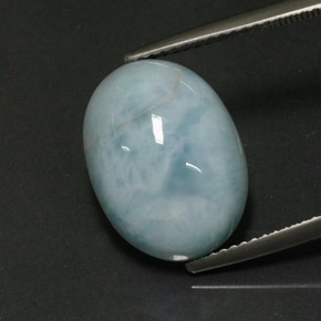 9.28캐럿 천연 블루 그린 라리마, 타원형 컷, 15.8×11.8 mm, 불투명체