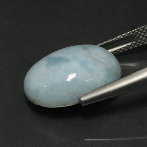 9.28캐럿 천연 블루 그린 라리마, 타원형 컷, 15.8×11.8 mm, 불투명체