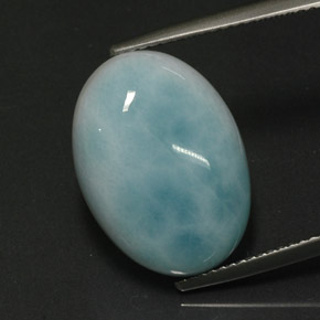 13.91캐럿 천연 라이트 그린 라리마, 타원형 컷, 18×13 mm, 불투명체