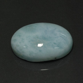 12.27캐럿 천연 블루 그린 라리마, 타원형 컷, 18.2×13 mm, 불투명체