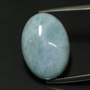 12.27캐럿 천연 블루 그린 라리마, 타원형 컷, 18.2×13 mm, 불투명체