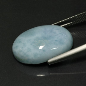 12.27캐럿 천연 블루 그린 라리마, 타원형 컷, 18.2×13 mm, 불투명체
