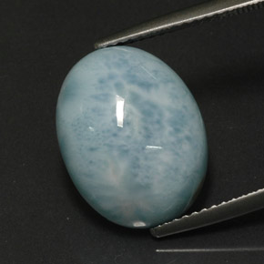 8.85캐럿 천연 블루 그린 라리마, 타원형 컷, 15.3×12 mm, 불투명체