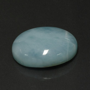 12.46캐럿 천연 그린 블루 라리마, 타원형 컷, 18.2×13.2 mm, 불투명체