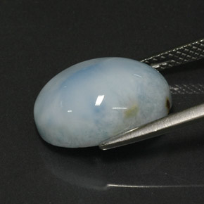 7.15캐럿 천연 그린 블루 라리마, 타원형 컷, 14.1×10.3 mm, 불투명체