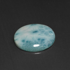 12.07캐럿 천연 그린 블루 라리마, 타원형 컷, 20.2×16.5 mm, 불투명체