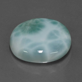 19.66캐럿 천연 그린 블루 라리마, 타원형 컷, 21.1×18.1 mm, 불투명체
