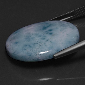 17.92캐럿 천연 그린 블루 라리마, 타원형 컷, 23.9×17.8 mm, 불투명체