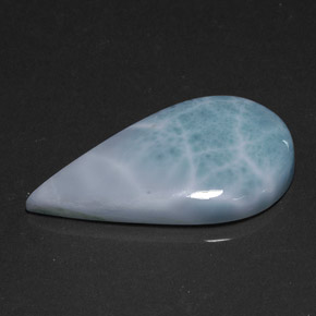 20.12캐럿 천연 그린 블루 라리마, 배 모양, 31.4×17.2 mm, 불투명체