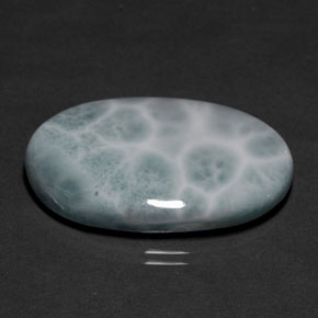 32.38캐럿 천연 블루 그린 라리마, 타원형 컷, 31.9×19.1 mm, 불투명체