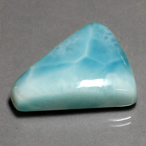 35.80캐럿 천연 그린 블루 라리마, 멋진 모양, 26.3×21.8 mm, 불투명체