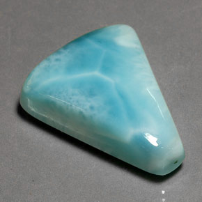 35.80캐럿 천연 그린 블루 라리마, 멋진 모양, 26.3×21.8 mm, 불투명체