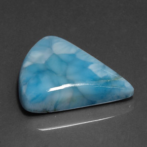 31.71캐럿 천연 그린 블루 라리마, 멋진 모양, 27.1×22 mm, 불투명체