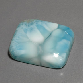 48.62캐럿 천연 그린 블루 라리마, 쿠션 컷, 26.2×21.3 mm, 불투명체