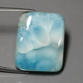 48.62캐럿 천연 그린 블루 라리마, 쿠션 컷, 26.2×21.3 mm, 불투명체