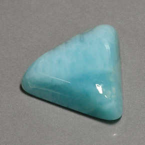 13.67캐럿 천연 그린 블루 라리마, 트릴리언, 17.8×15.4 mm, 불투명체