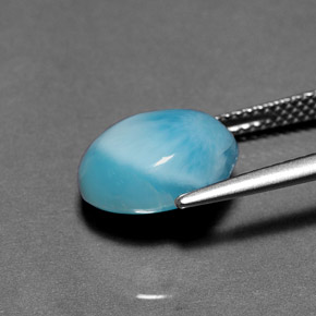 4.98캐럿 천연 파란색 라리마, 타원형 컷, 불투명체