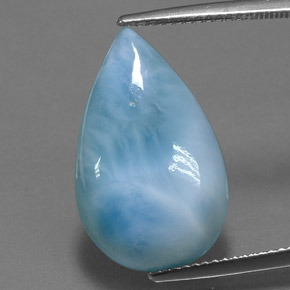 11.31캐럿 천연 블루 라리마, 배 모양, 21.2×13 mm, 불투명체