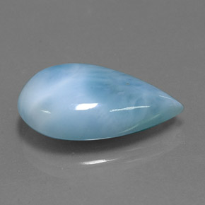 11.31캐럿 천연 블루 라리마, 배 모양, 21.2×13 mm, 불투명체