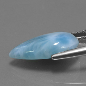 11.31캐럿 천연 블루 라리마, 배 모양, 21.2×13 mm, 불투명체