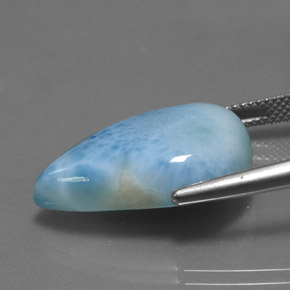 18.19캐럿 천연 블루 라리마, 배 모양, 23.2×15.4 mm, 불투명체