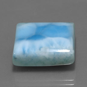31.65캐럿 천연 블루 라리마, 바게트, 19.6×17.7 mm, 불투명체