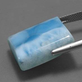 31.65캐럿 천연 블루 라리마, 바게트, 19.6×17.7 mm, 불투명체