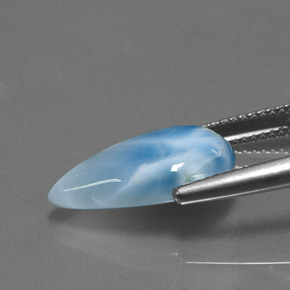 5.64캐럿 천연 파란색 라리마, 배 모양, 불투명체